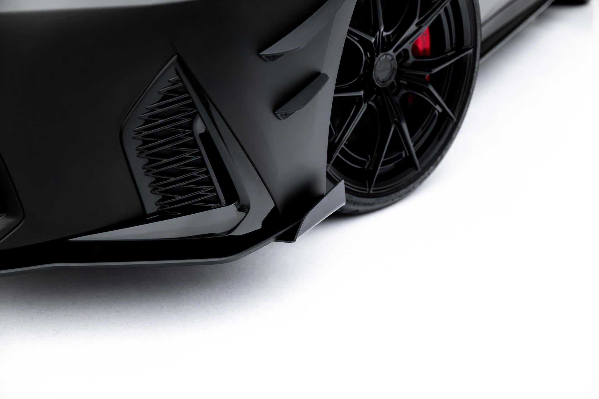Maxton Design Street Pro Street+ Spoilerlippe Front Ansatz + Flaps passend für Lexus IS 500 Mk3 Facelift 2 (XE30) schwarz Hochglanz
