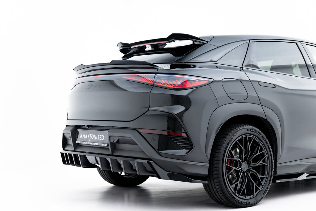 Maxton Design Niedriger Spoiler CAP passend für BYD Sealion 7 Mk1 schwarz Hochglanz