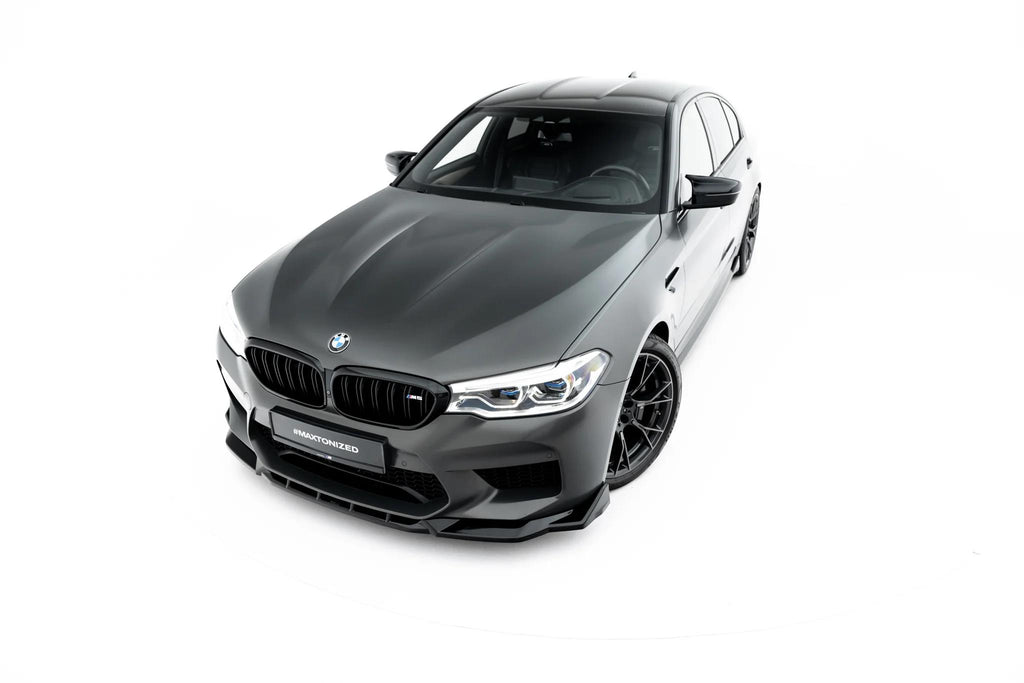 Maxton Design Street+ Spoilerlippe Front Ansatz V.3 passend für BMW M5 F90 schwarz Hochglanz