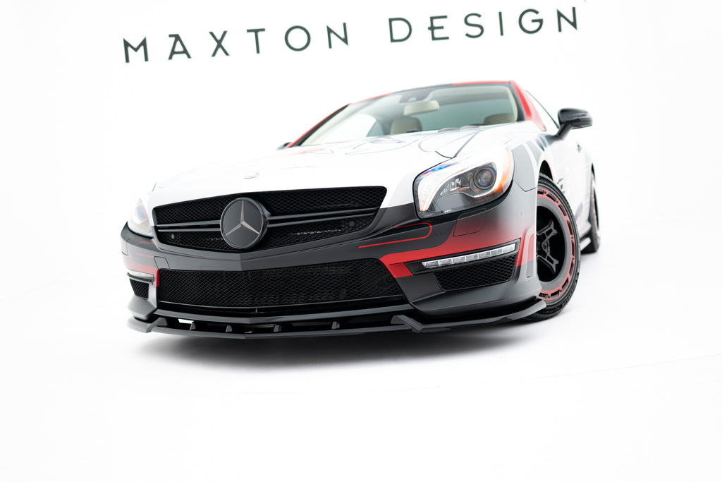Maxton Design Street+ Spoilerlippe Front Ansatz V.1 passend für Mercedes-Benz SL 63 AMG R231 schwarz Hochglanz