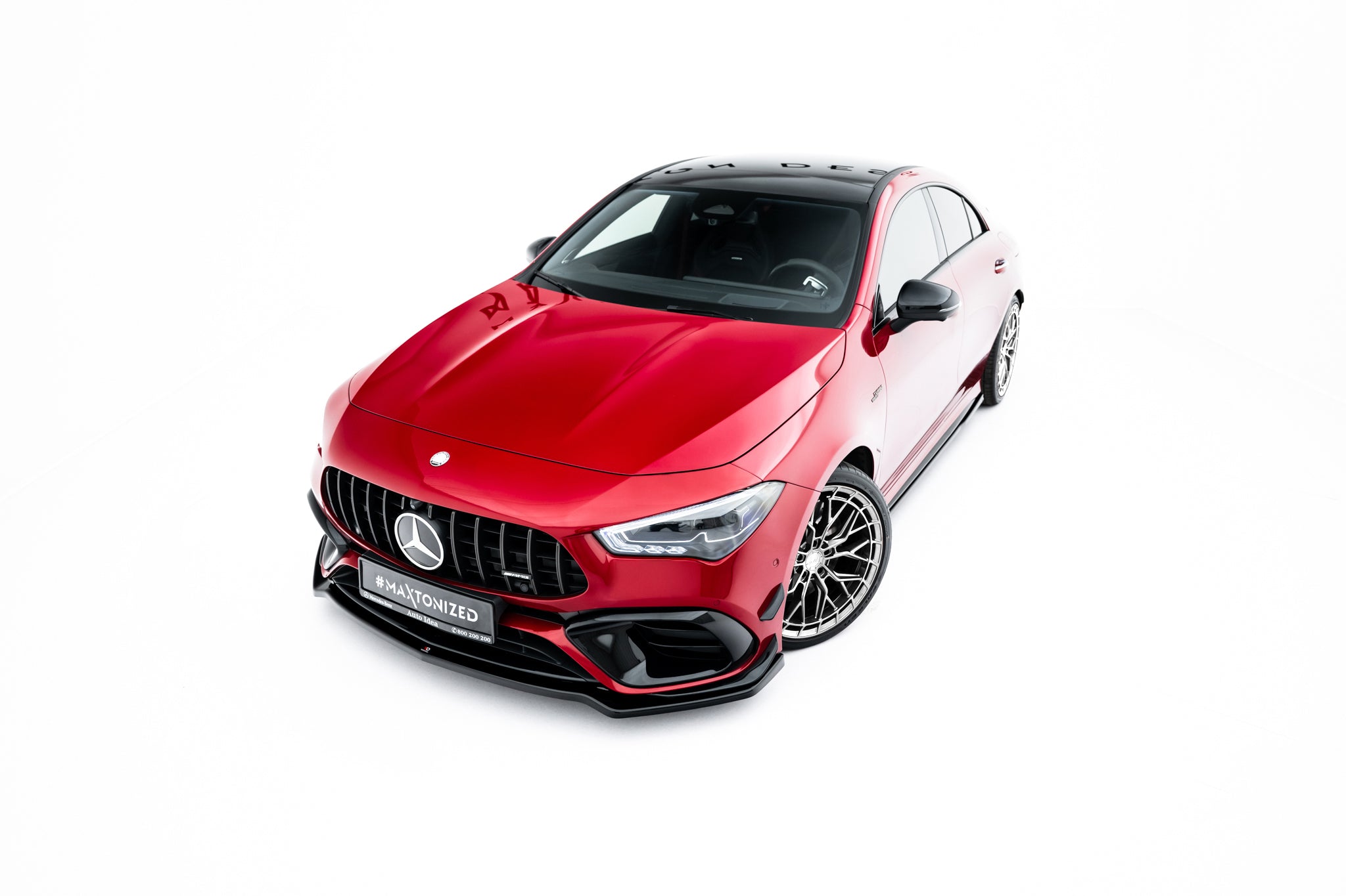 Maxton Design Street+ Spoilerlippe Front Ansatz V.4 passend für Mercedes-AMG CLA 45 Aero C118 schwarz Hochglanz