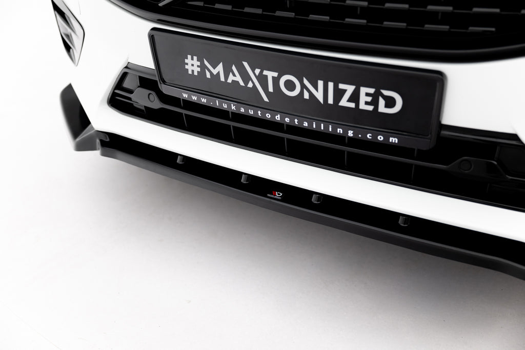 Maxton Design Street+ Spoilerlippe Front Ansatz V.2 passend für Volvo XC60 Mk2 R-Design schwarz Hochglanz