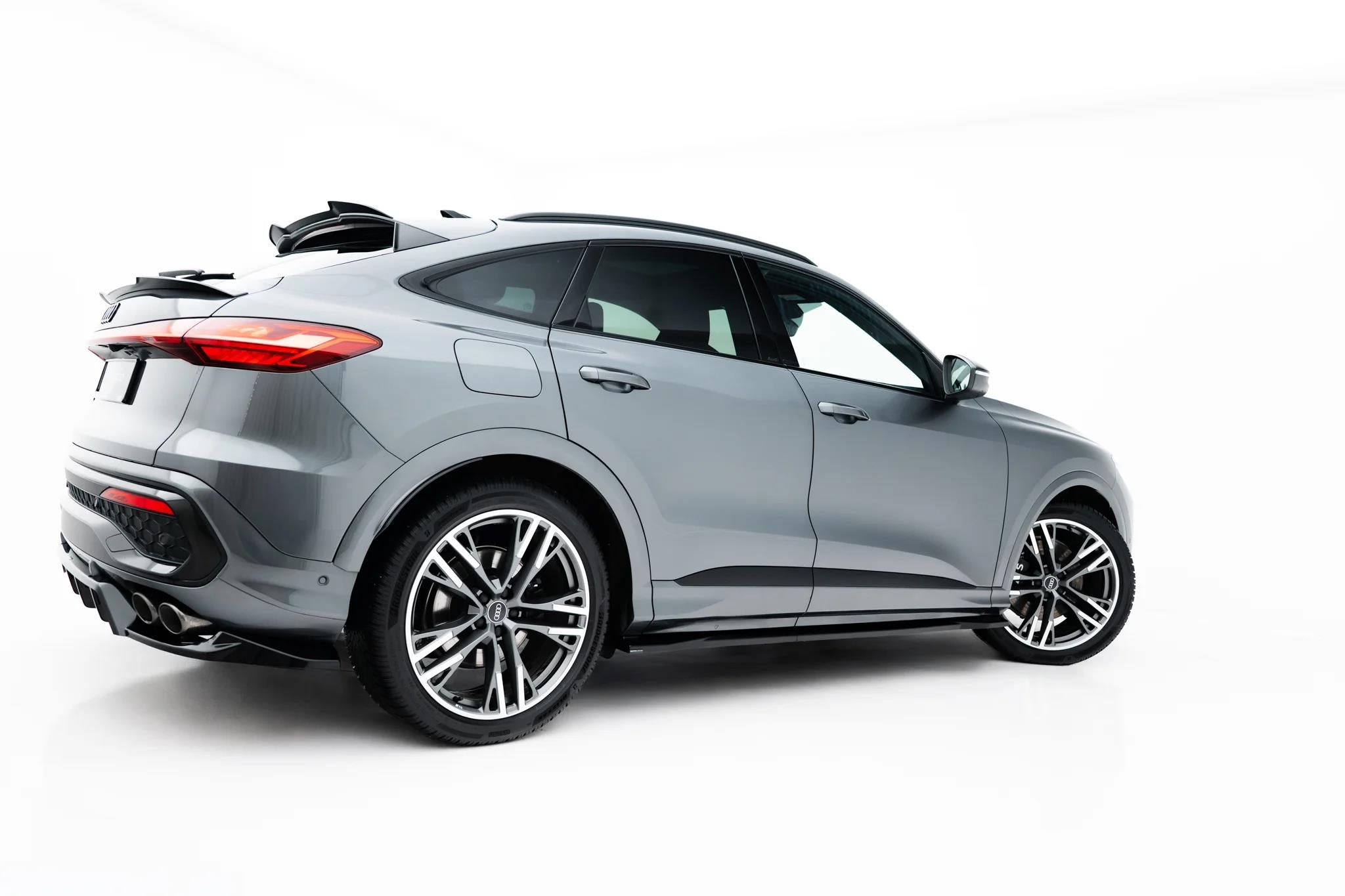 Maxton Design Street+ Seitenschweller Leisten Passend für Audi SQ5 / Q5 S-Line Sportback / SUV Mk3 Schwarz Hochglanz
