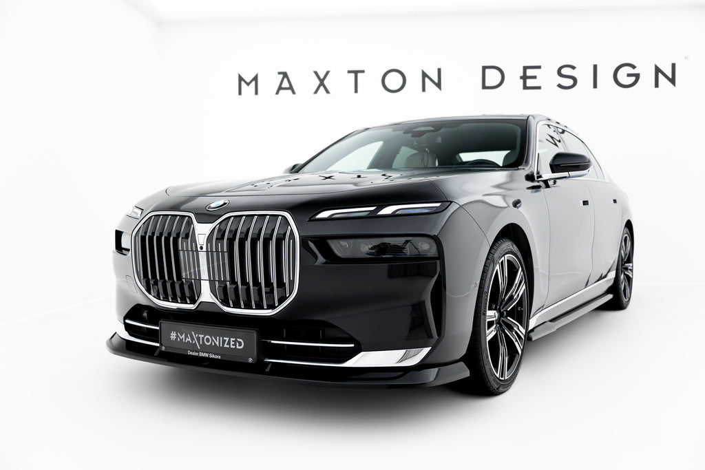 Maxton Design Street+ Spoilerlippe Front Ansatz V.2 passend für BMW 7 G70 schwarz Hochglanz