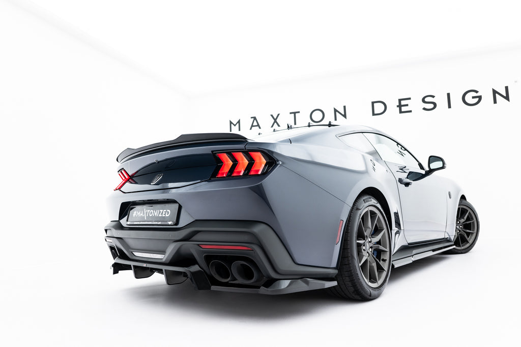 Maxton Design Street+ Mittlerer Diffusor RACE passend für Ford Mustang Dark Horse Mk7 schwarz Hochglanz