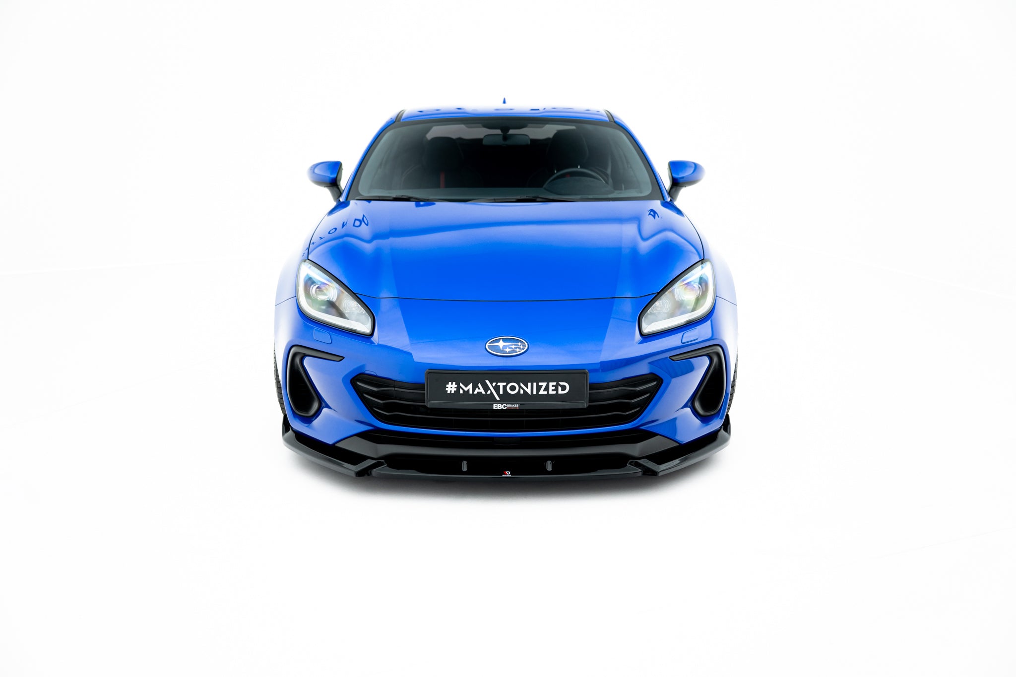 Maxton Design Street+ Spoilerlippe Front Ansatz V.1 passend für Subaru BRZ Mk2 schwarz Hochglanz