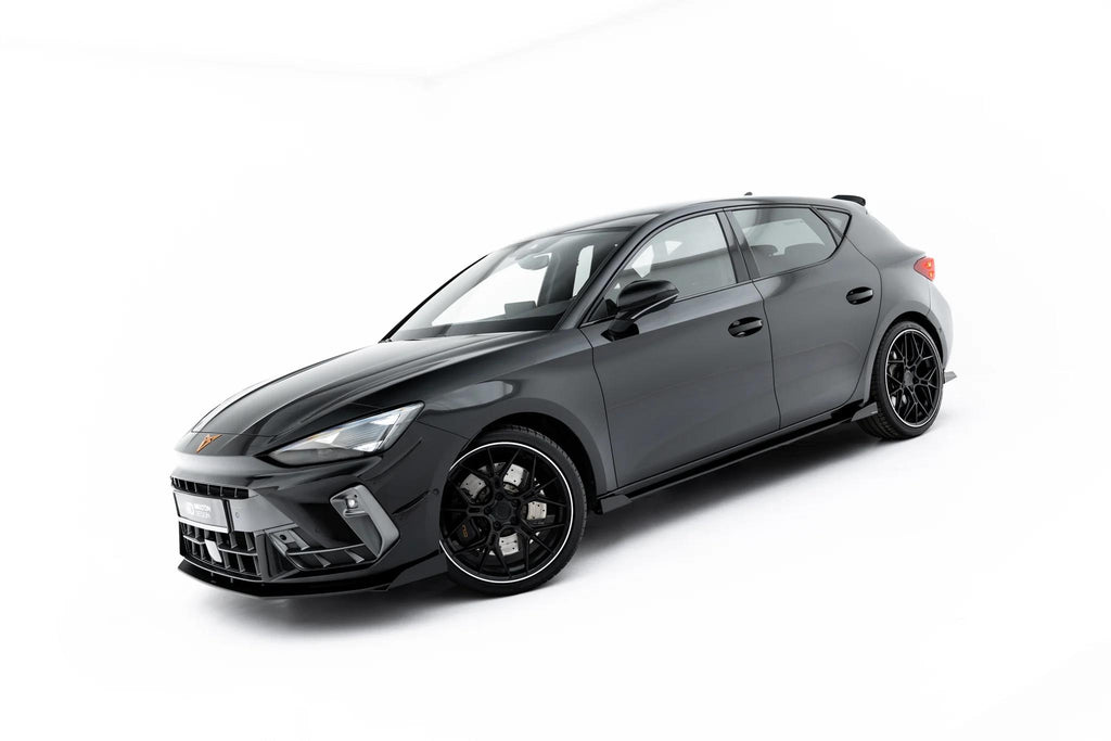 Maxton Design Seitenschweller Flaps für Cupra Leon Mk1 Facelift [2024-] | Schwarz Hochglanz | ABS-Kunststoff