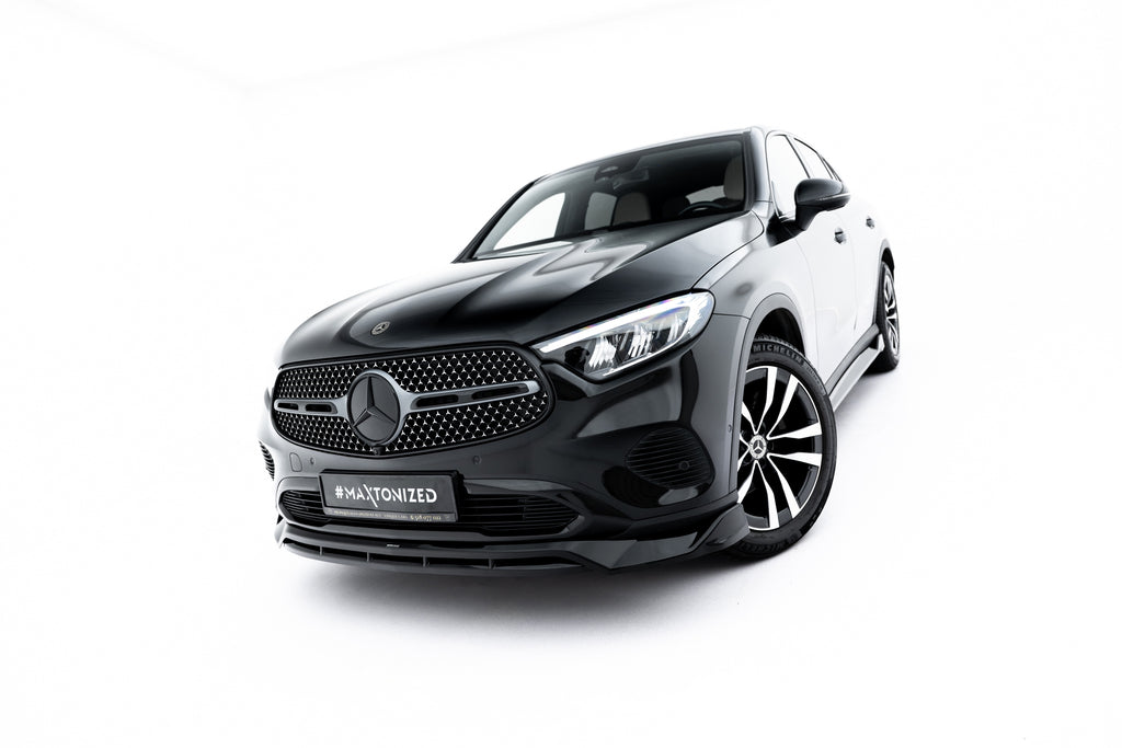 Maxton Design Street+ Spoilerlippe Front Ansatz passend für Mercedes-Benz GLC Coupe C254 schwarz Hochglanz