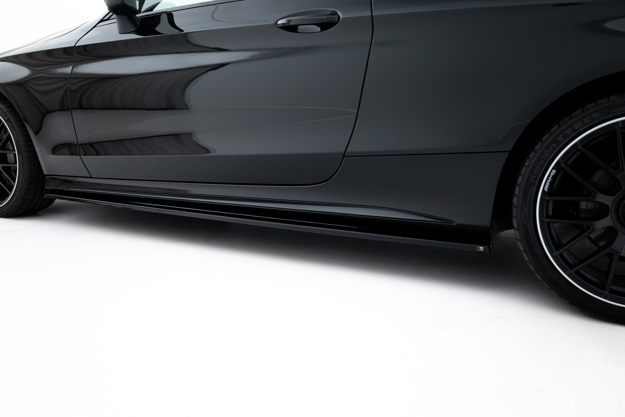 Maxton Design Street+ Seitenschweller Leisten passend für Mercedes-Benz C Coupe AMG-Line C205 schwarz Hochglanz