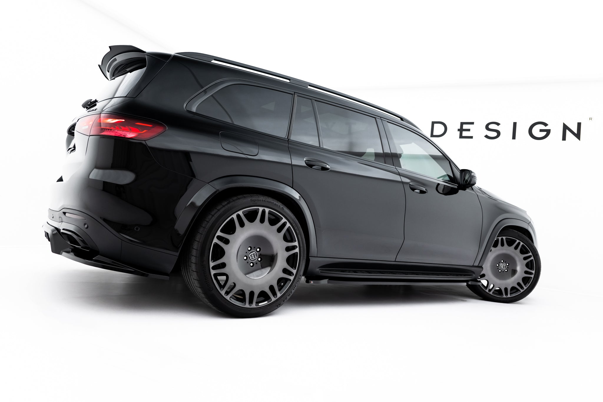 Maxton Design Street+ Seitenschweller Leisten passend für V.3 passend für Mercedes-Benz GLS AMG-Line X167 / X167 Facelift schwarz Hochglanz
