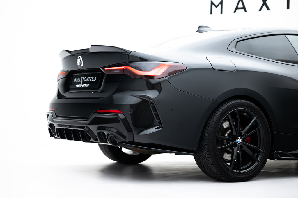 Maxton Design Heck Ansatz Flaps Diffusor V.7 passend für BMW 4er M-Paket G22 / G23 / G22 Facelift / G23 Facelift schwarz Hochglanz