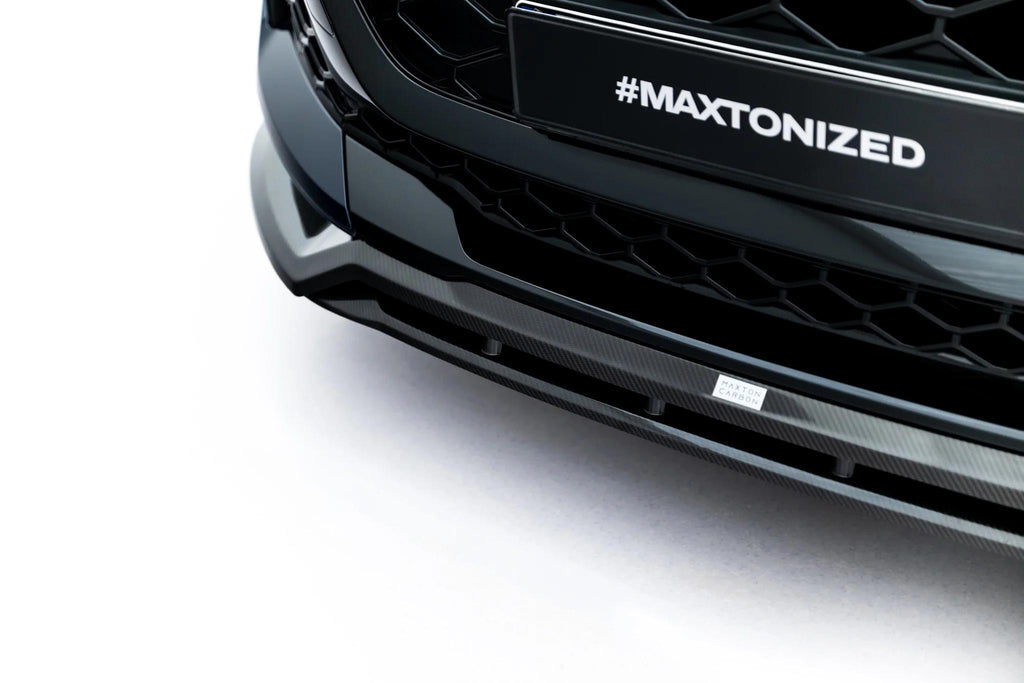 Maxton Design Prepreg Carbon Fiber Street+ Spoilerlippe Front Ansatz passend für Audi RSQ8 Mk1 Facelift