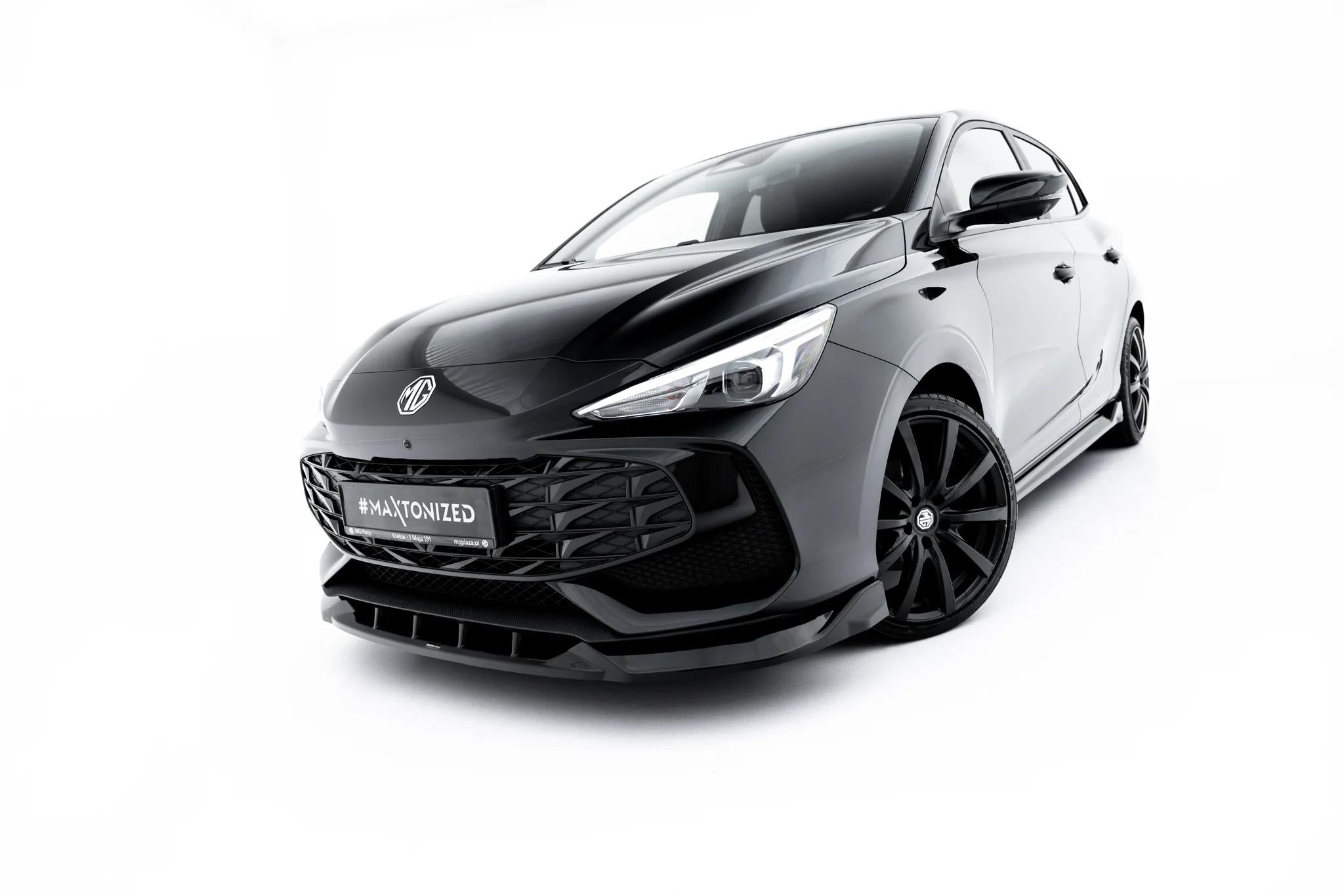 Maxton Design Street+ Spoilerlippe Front Ansatz V.1 passend für MG 3 Mk1 schwarz Hochglanz