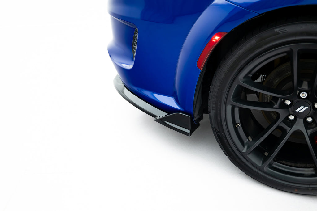Maxton Design Heck Ansatz Flaps Diffusor passend für Dodge Charger RT Scat Pack Widebody Mk3 Facelift schwarz Hochglanz