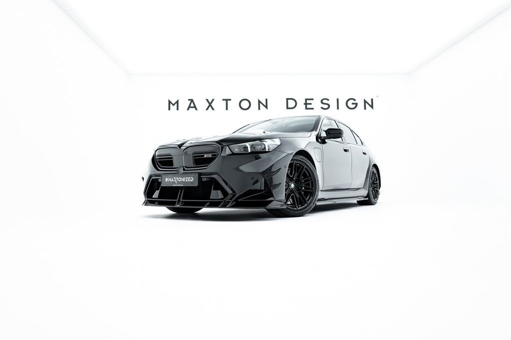 Maxton Design Street+ Spoilerlippe Front Ansatz V.1 passend für BMW M5 Limousine / Touring G90 schwarz Hochglanz