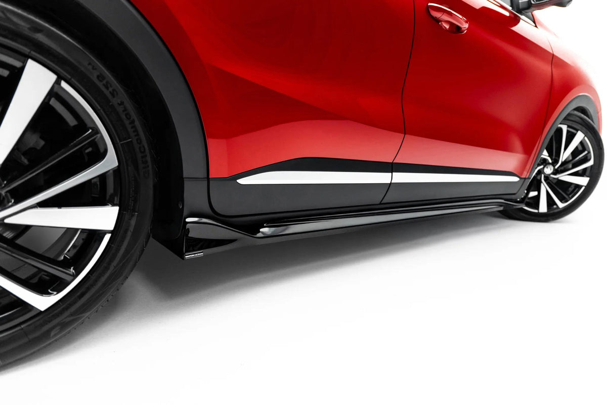 Maxton Design Street+ Seitenschweller Leisten für MG ZS Mk2 [2024-] | Schwarz Hochglanz | ABS-Kunststoff | mit TTG (eintragungsfrei)