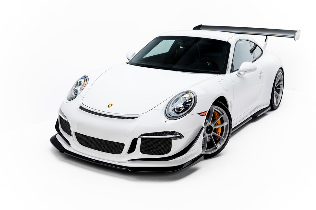 Maxton Design Street+ Spoilerlippe Front Ansatz für Porsche 911 GT3 991 [2011-2016] | Schwarz Hochglanz | ABS-Kunststoff