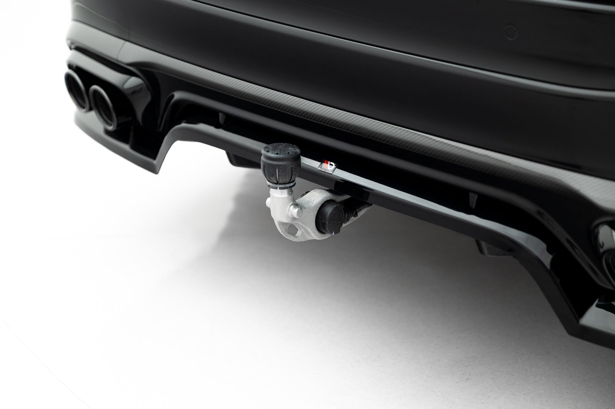 Maxton Design Street+ Mittlerer Diffusor RACE passend für Mercedes-AMG GLC 43 X254 schwarz Hochglanz