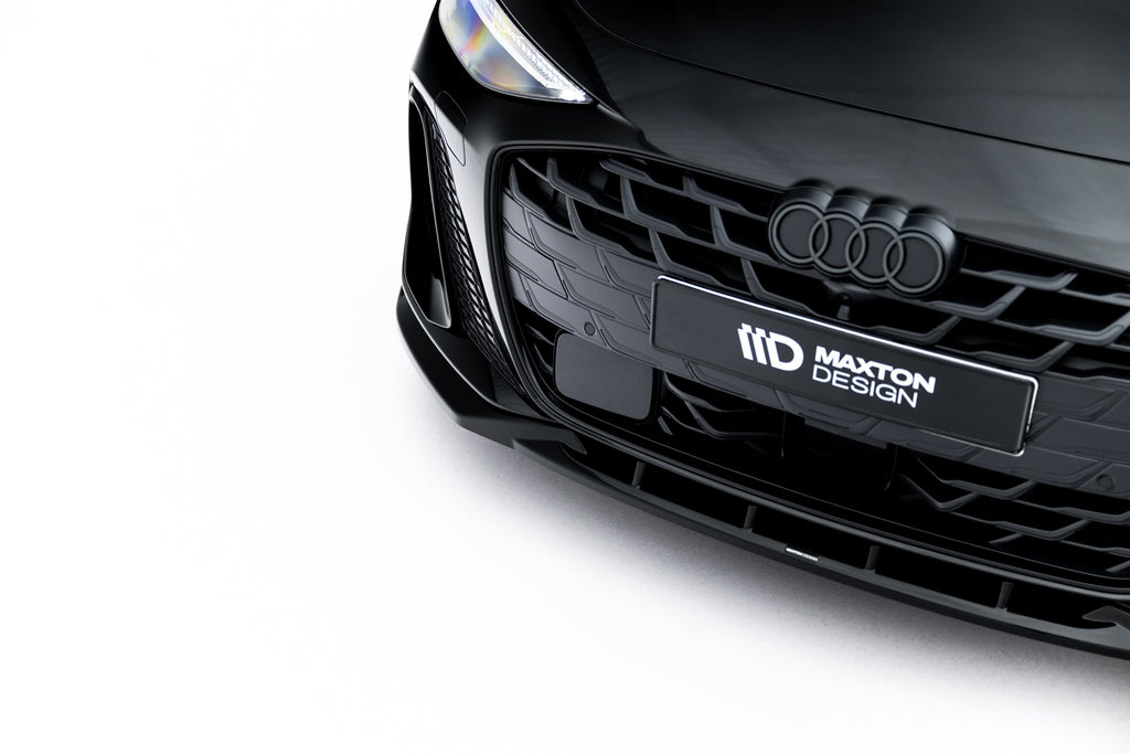 Maxton Design Street+ Spoilerlippe Front Ansatz V.2 passend für Audi A6 S-Line C9 schwarz Hochglanz