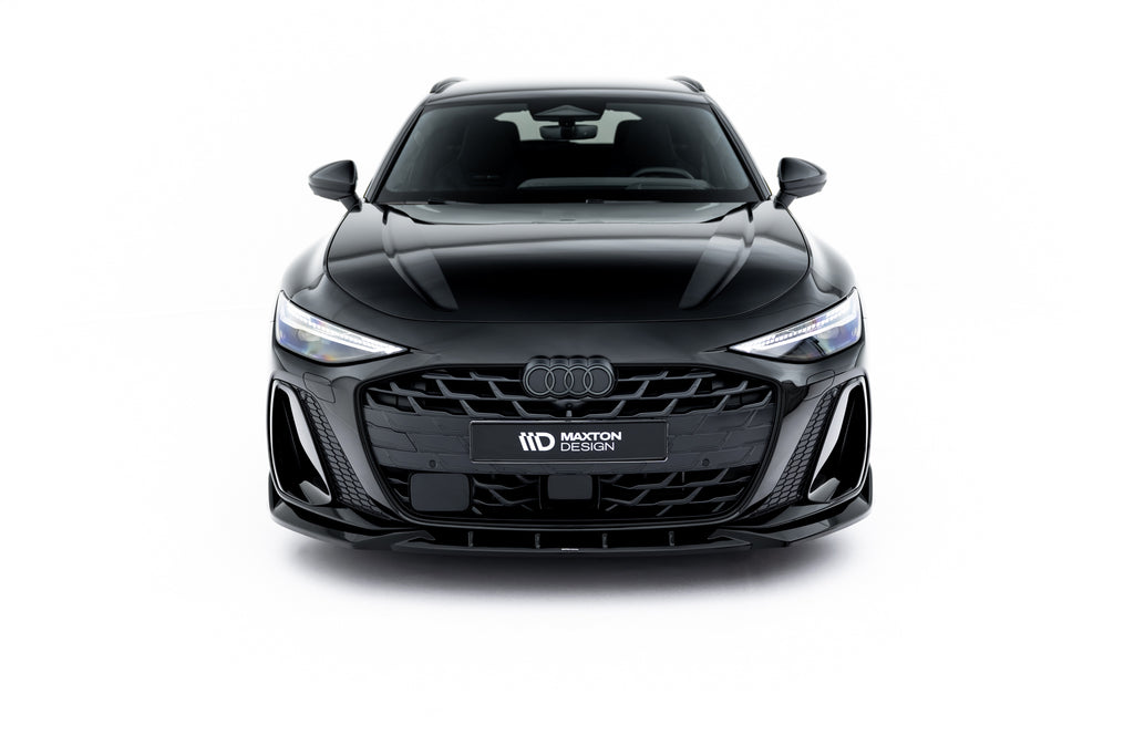 Maxton Design Street+ Spoilerlippe Front Ansatz V.2 passend für Audi A6 S-Line C9 schwarz Hochglanz