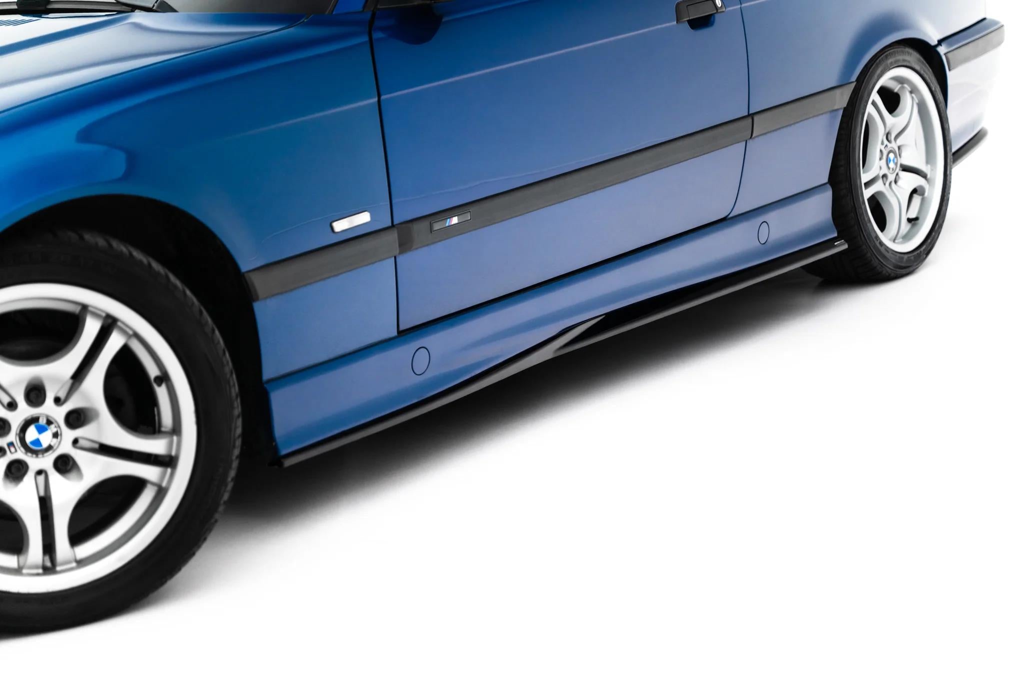 Maxton Design Street+ Seitenschweller Leisten passend für BMW M3 / 3 M-Paket Coupe / Cabrio E36 schwarz Hochglanz