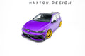 Maxton Design Street+ Spoilerlippe Front Ansatz V.4 passend für VW Golf R Variant Mk8 Facelift schwarz Hochglanz