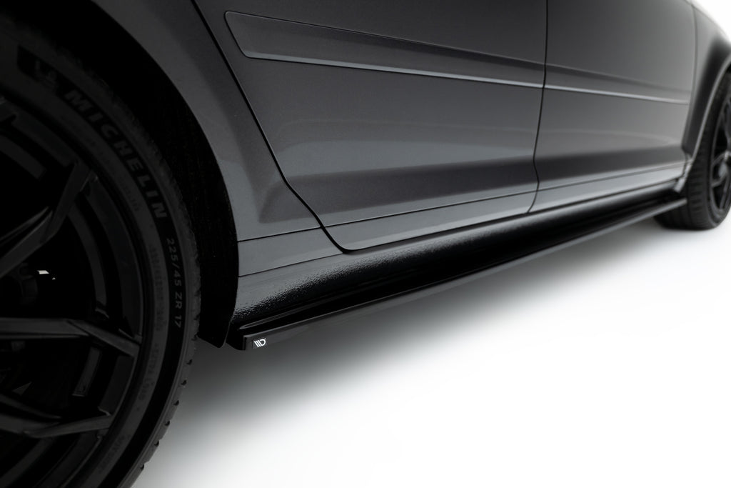 Maxton Design Street+ Seitenschweller Leisten passend für Audi A3 Sportback 8P / 8P Facelift schwarz Hochglanz