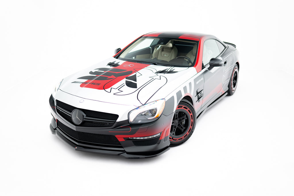 Maxton Design Street+ Spoilerlippe Front Ansatz V.2 passend für Mercedes-Benz SL 63 AMG R231 schwarz Hochglanz