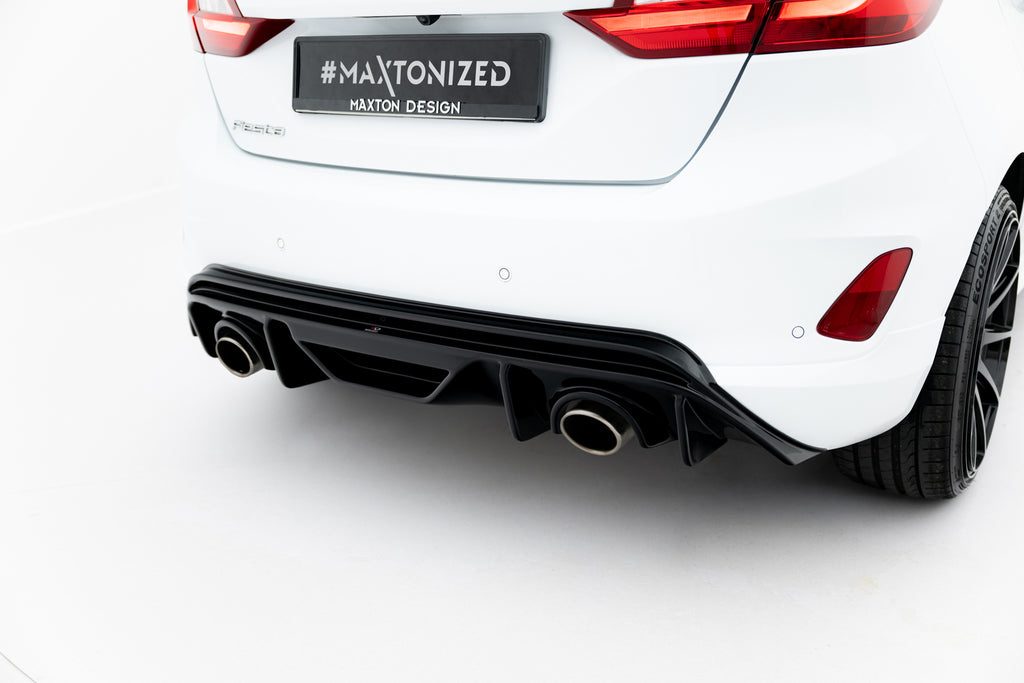 Maxton Design Diffusor Heck Ansatz V.3 passend für Ford Fiesta ST Mk8 schwarz Hochglanz