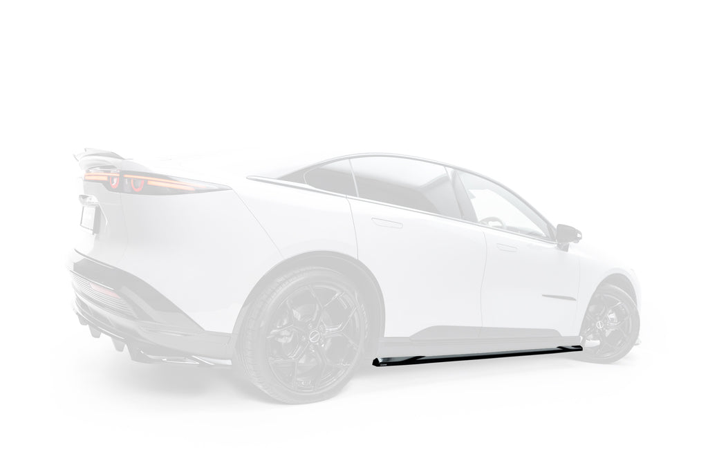 Maxton Design Street+ Seitenschweller Leisten für Mazda 6e Mk1 [2024-] | Schwarz Hochglanz | ABS-Kunststoff | mit TTG (eintragungsfrei)