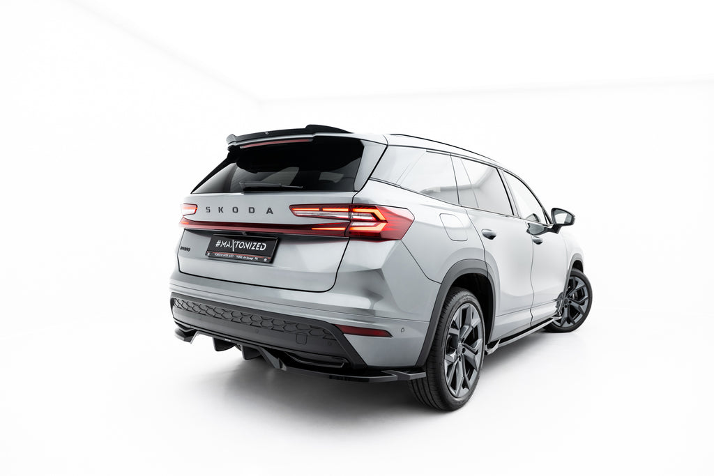 Maxton Design Street+ Mittlerer Diffusor RACE passend für Skoda Kodiaq Sportline Mk2 schwarz Hochglanz