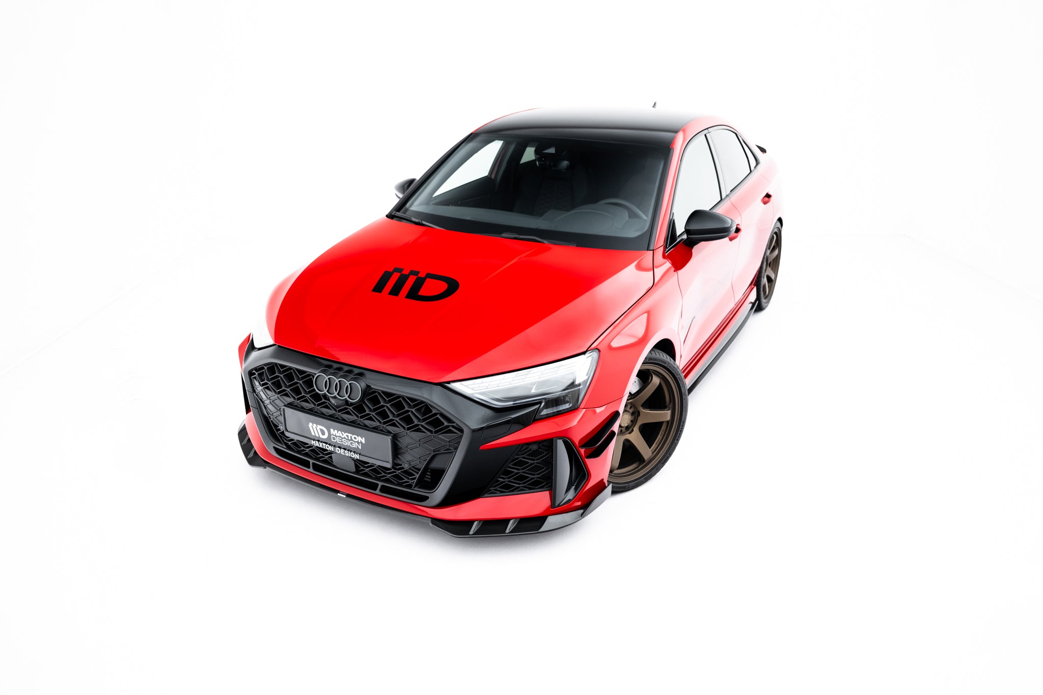 Maxton Design Prepreg Carbon Fiber Street+ Spoilerlippe Front Ansatz passend für Audi RS3 Limousine / Sportback 8Y Facelift