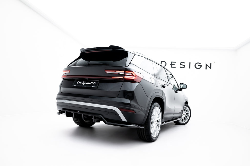 Maxton Design Street+ Mittlerer Diffusor RACE passend für Skoda Kodiaq Mk2 schwarz Hochglanz
