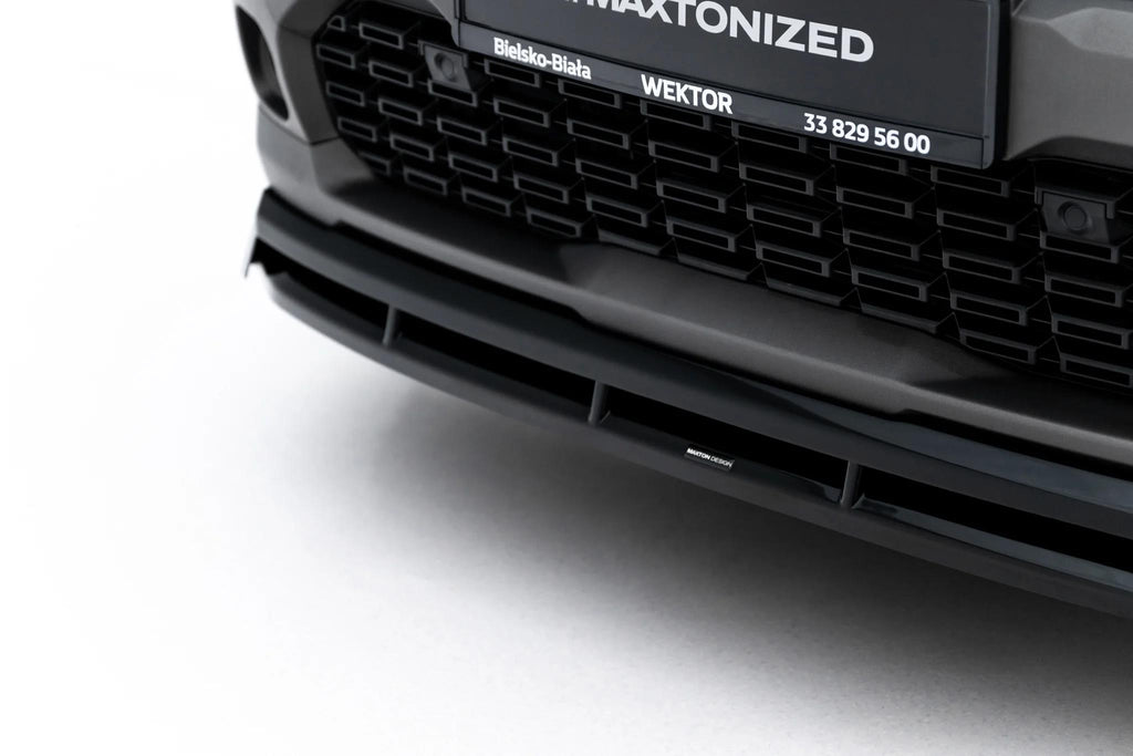 Maxton Design Street+ Spoilerlippe Front Ansatz Passend für Dacia Duster Mk3 Schwarz Hochglanz