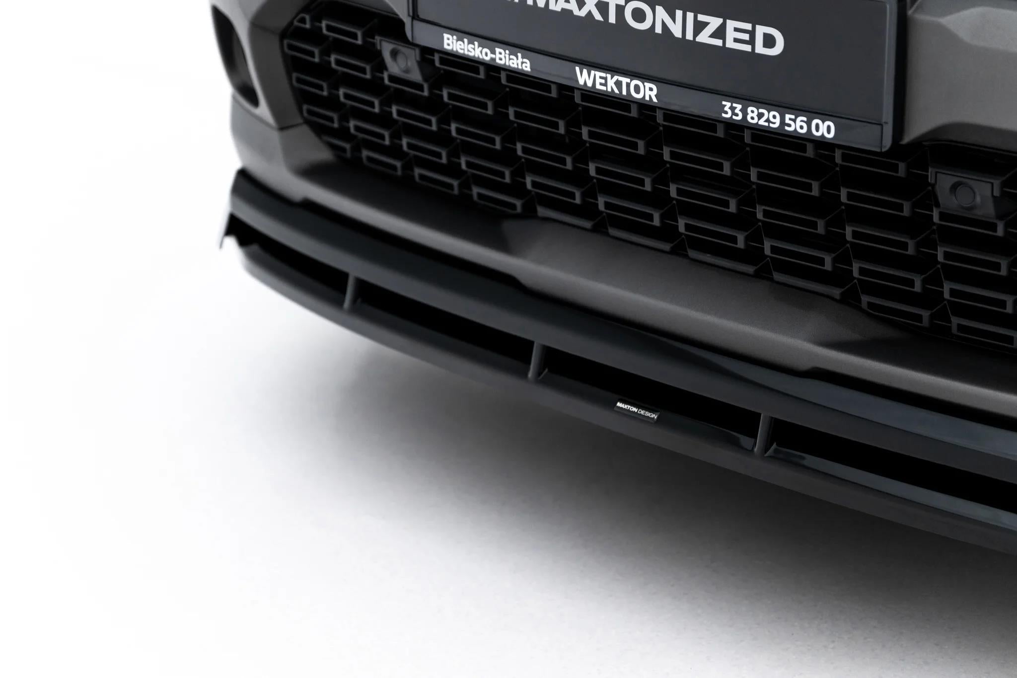 Maxton Design Street+ Spoilerlippe Front Ansatz Passend für Dacia Duster Mk3 Schwarz Hochglanz