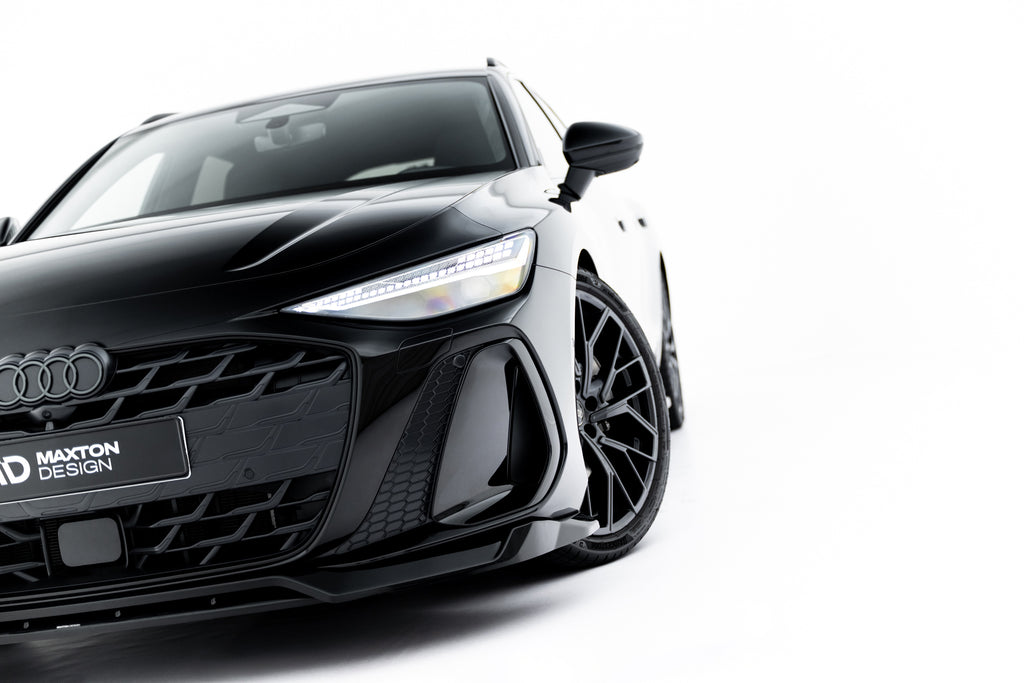 Maxton Design Street+ Spoilerlippe Front Ansatz V.1 passend für Audi A6 S-Line C9 schwarz Hochglanz