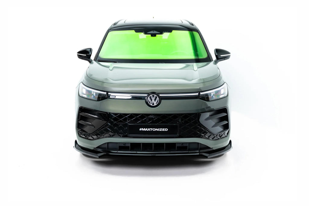 Maxton Design Frontspoiler für Volkswagen Tayron Mk1 [2024-] | Schwarz Hochglanz | ABS-Kunststoff