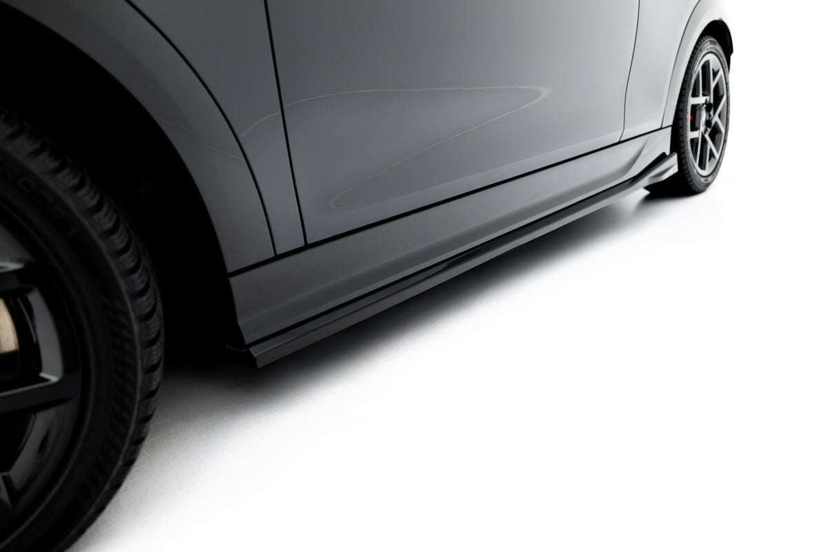 Maxton Design Street+ Seitenschweller Leisten für Mini Cooper John Cooper Works F65 [2025-] | Schwarz Hochglanz | ABS-Kunststoff
