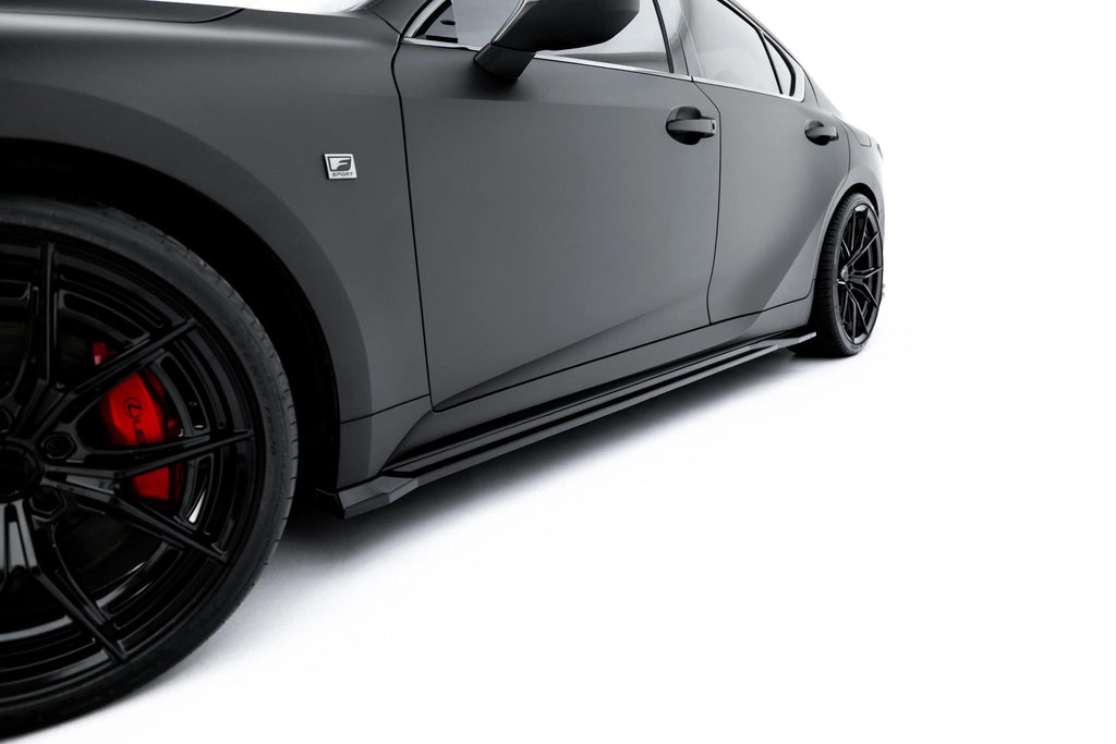 Maxton Design Street+ Seitenschweller Leisten passend für Lexus IS 500 Mk3 Facelift 2 (XE30) schwarz Hochglanz