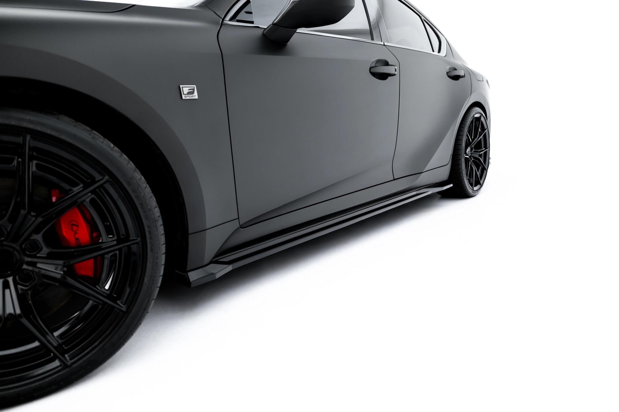 Maxton Design Street+ Seitenschweller Leisten passend für Lexus IS 500 Mk3 Facelift 2 (XE30) schwarz Hochglanz