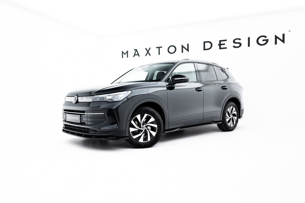 Maxton Design Street+ Seitenschweller Leisten passend für VW Tiguan Mk3 schwarz Hochglanz