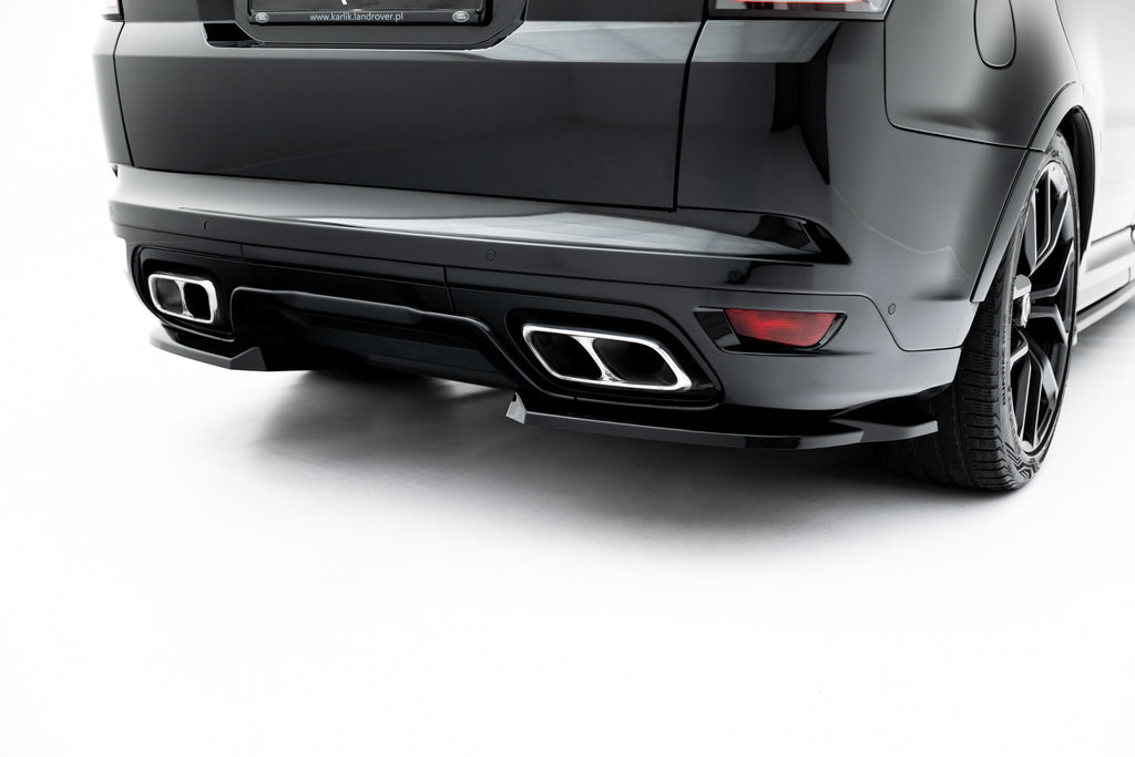 Maxton Design Heck Ansatz Flaps Diffusor passend für Land Rover Range Rover SVR Mk2 Facelift schwarz Hochglanz