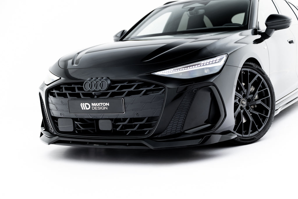 Maxton Design Street+ Spoilerlippe Front Ansatz V.1 passend für Audi A6 S-Line C9 schwarz Hochglanz