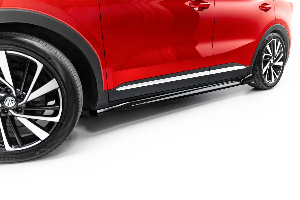 Maxton Design Street+ Seitenschweller Leisten für MG ZS Mk2 [2024-] | Schwarz Hochglanz | ABS-Kunststoff | mit TTG (eintragungsfrei)