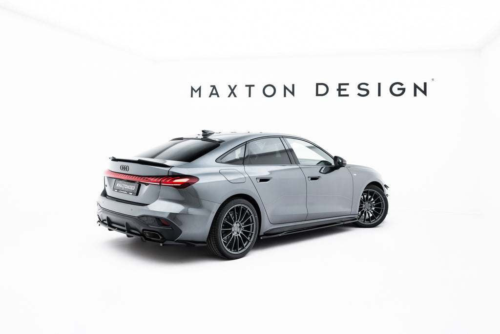 Maxton Design Street+ Seitenschweller Leisten passend für Audi A5 S-Line / S5 Limousine / Avant B10 schwarz Hochglanz