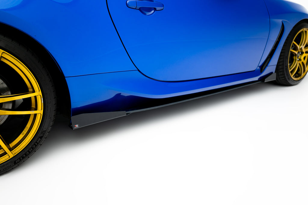 Maxton Design Street Pro Street+ Seitenschweller Leisten passend für V.1 + Flaps passend für Subaru BRZ Mk2 schwarz Hochglanz