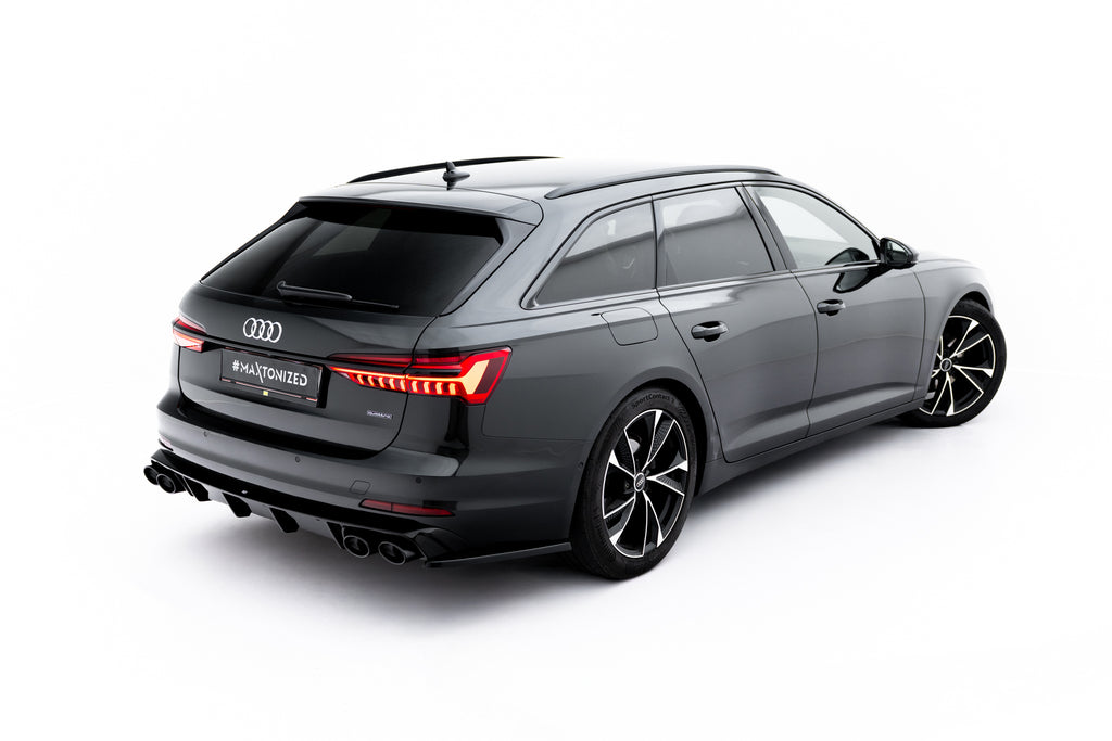 Maxton Design Diffusor Heck Ansatz + Endrohre für Audi A6 Limousine / Avant C8 / C8 Facelift