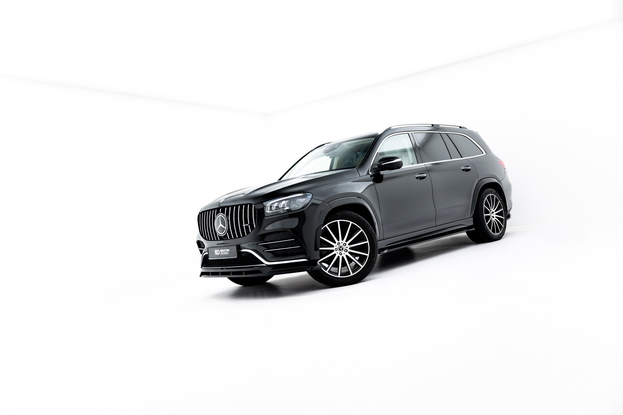Maxton Design Street+ Spoilerlippe Front Ansatz V.2 passend für Mercedes-Benz GLS AMG-Line X167 schwarz Hochglanz