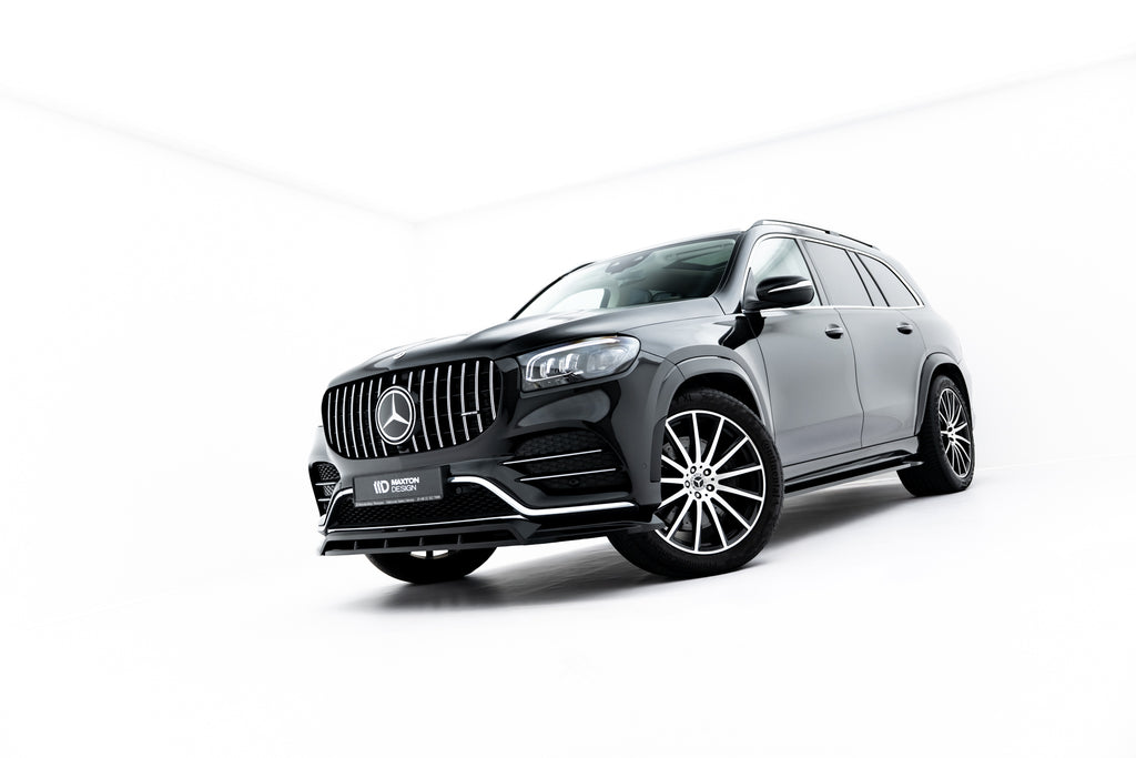 Maxton Design Street+ Spoilerlippe Front Ansatz V.2 passend für Mercedes-Benz GLS AMG-Line X167 schwarz Hochglanz