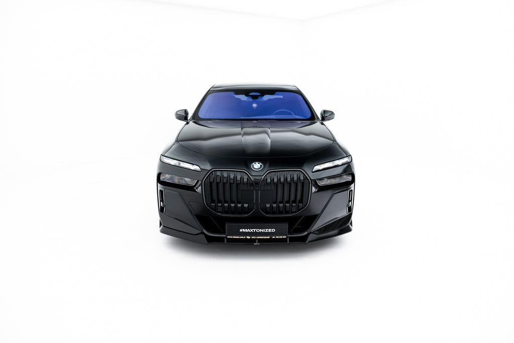 Maxton Design Street+ Spoilerlippe Front Ansatz V.4 passend für BMW 7 M-Paket / M760e / i7 M-Paket G70 schwarz Hochglanz